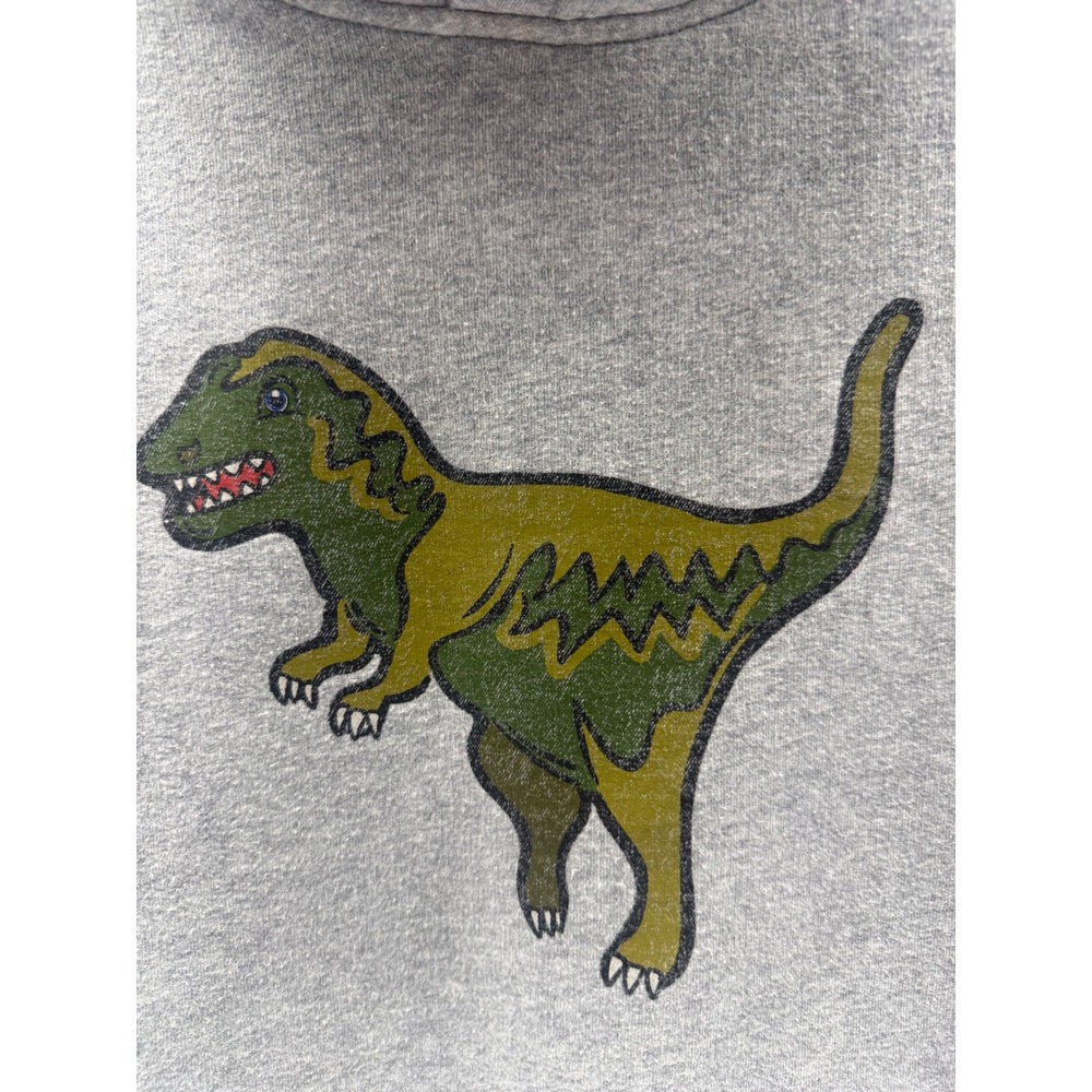 Coach 1941 Men's XL Dinosaur Graphic Hoodie Gray Fleece Sweatshirt Streetwear - Picture 2 of 6